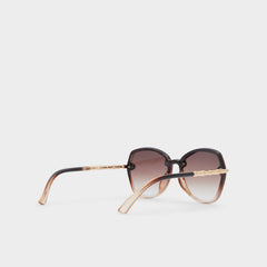Aldo Cortegaca Brown Women's Round - Square sunglasses