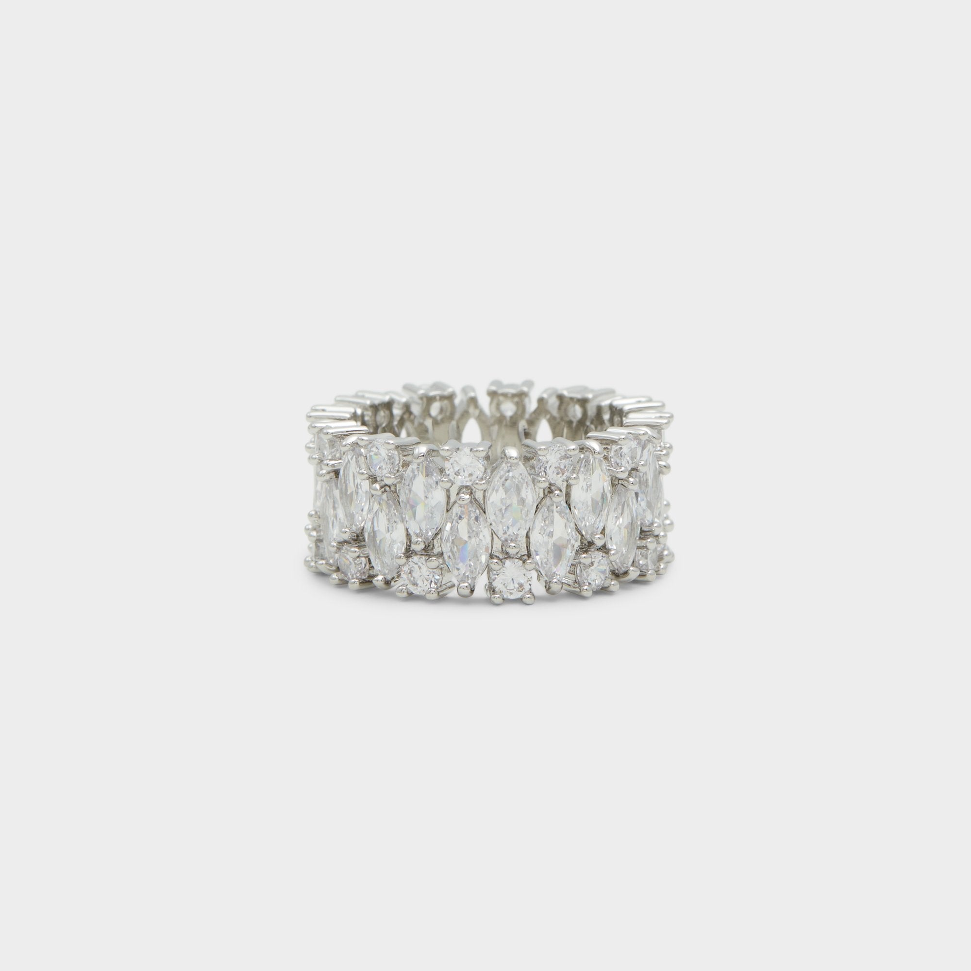 Aldo Nikka Silver/Clear Multi Women's Cubic Zirconia - Ring