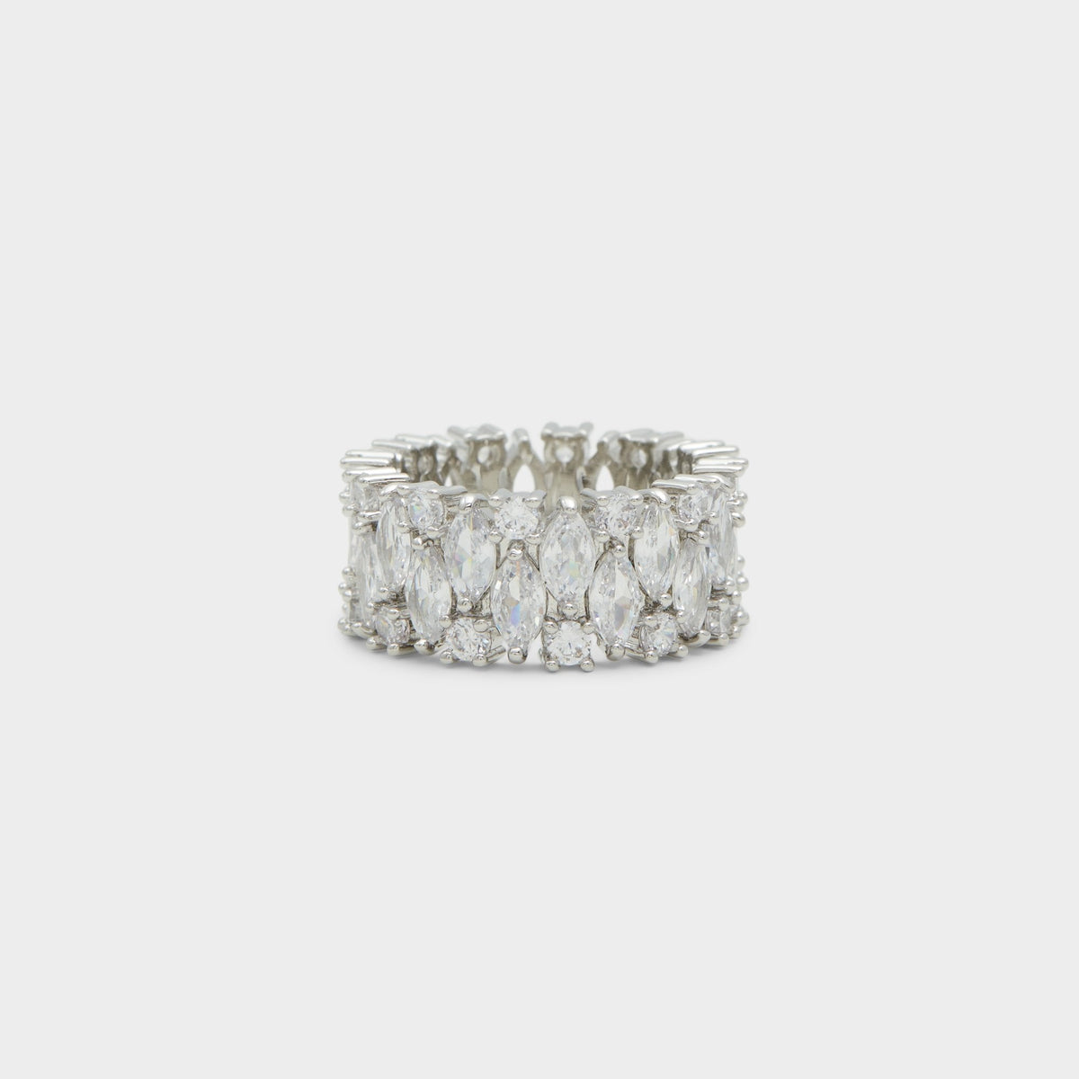 Aldo Nikka Silver/Clear Multi Women's Cubic Zirconia - Ring