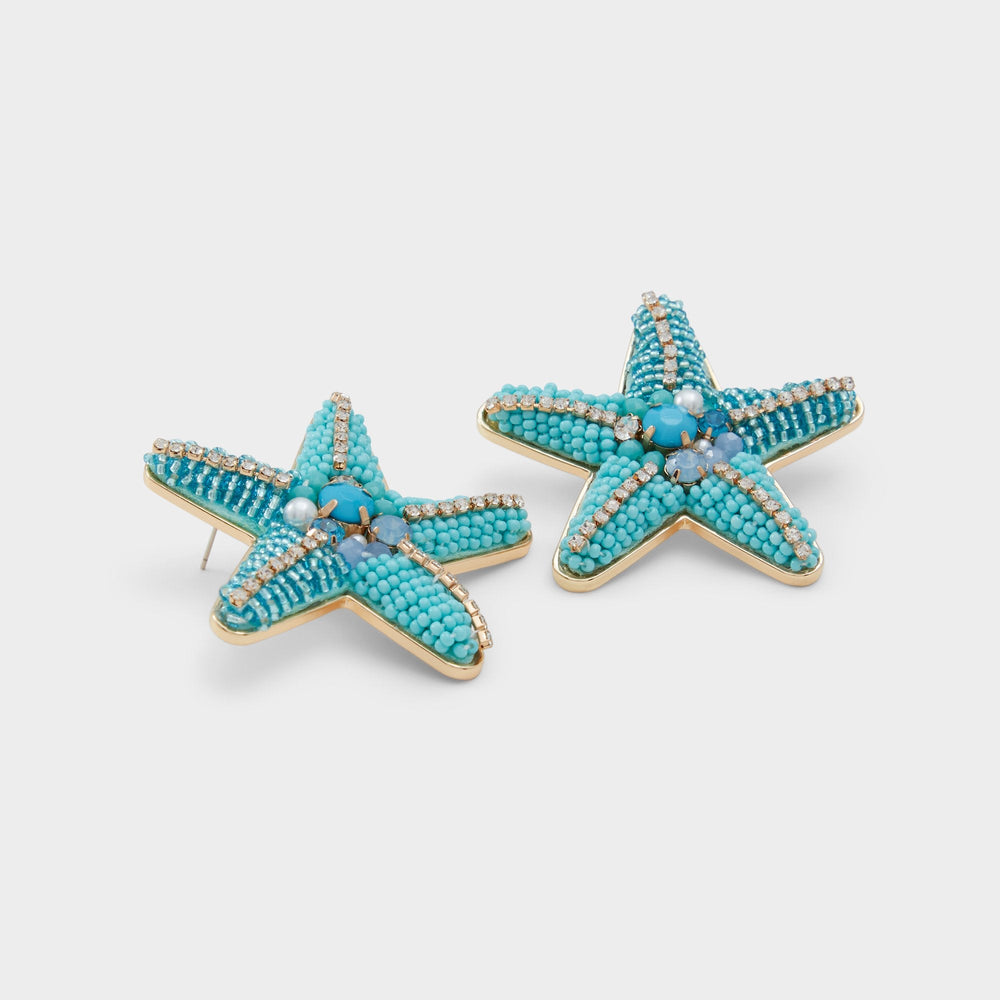 Aldo Starfishh in Turquoise - Statement earrings