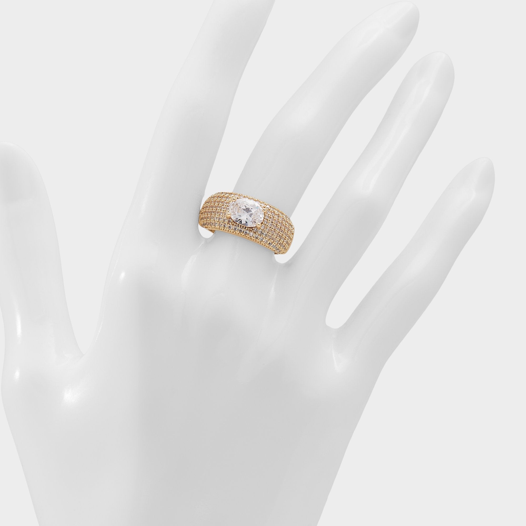 Aldo Caredar Gold/Clear Multi Women's Cubic Zirconia - Ring