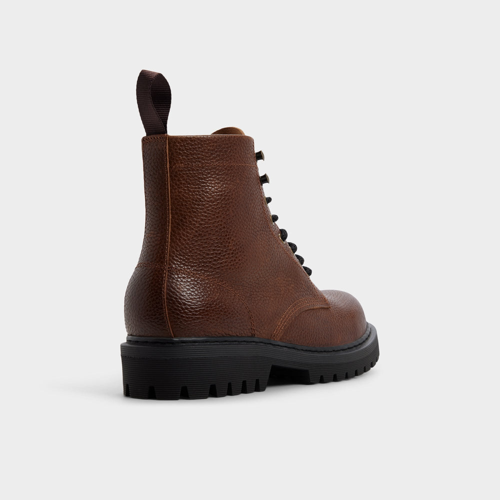 Aldo Doublezero in Dark Brown - Combat boot, Lug sole