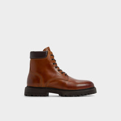 Aldo Draco in Cognac - Combat boot, Lug sole