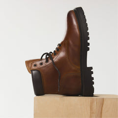 Aldo Draco in Cognac - Combat boot, Lug sole