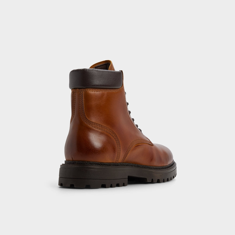 Aldo Draco in Cognac - Combat boot, Lug sole