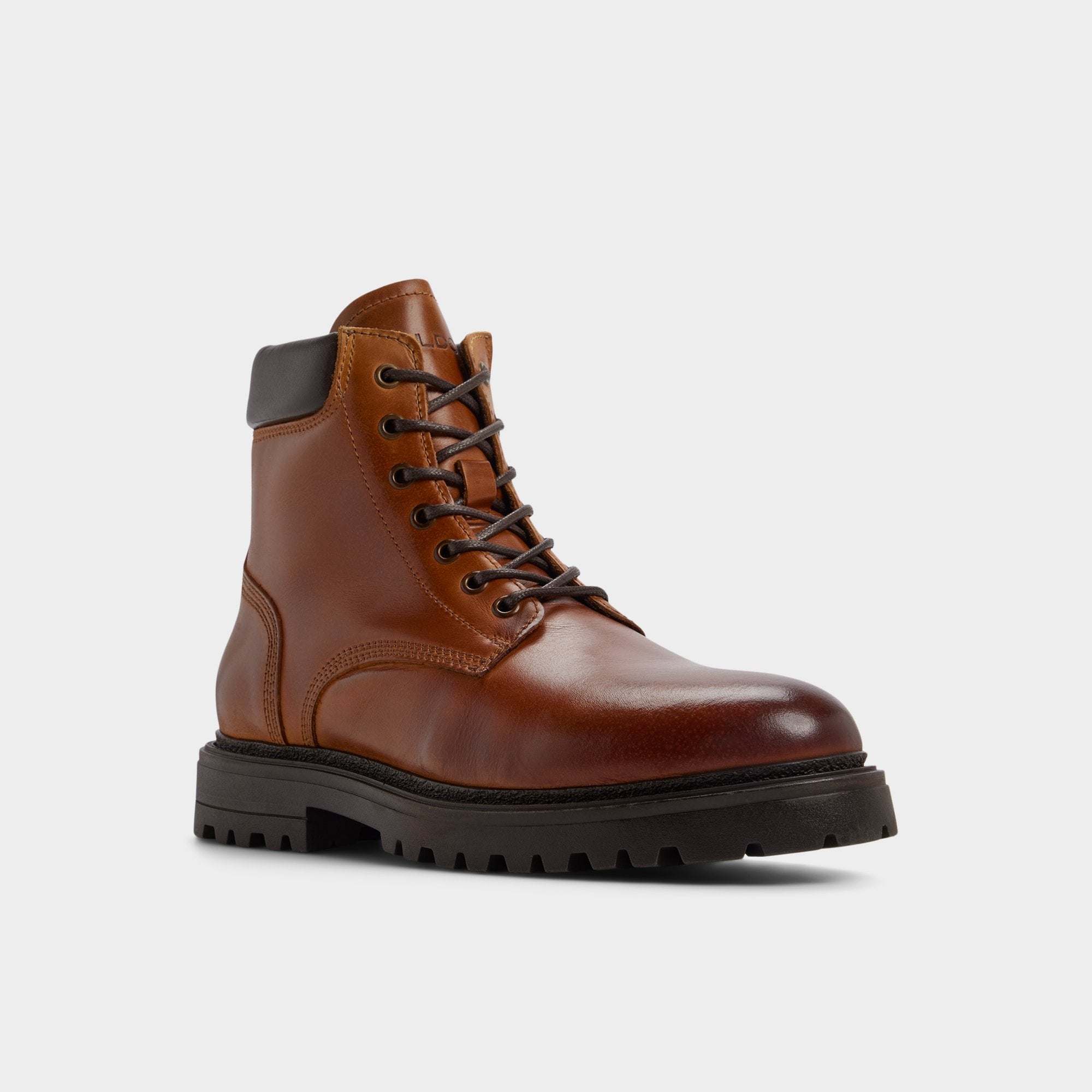 Aldo Draco in Cognac - Combat boot, Lug sole