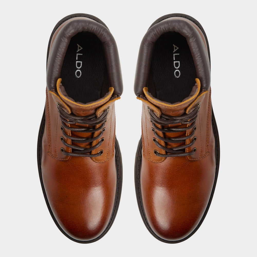 Aldo Draco in Cognac - Combat boot, Lug sole