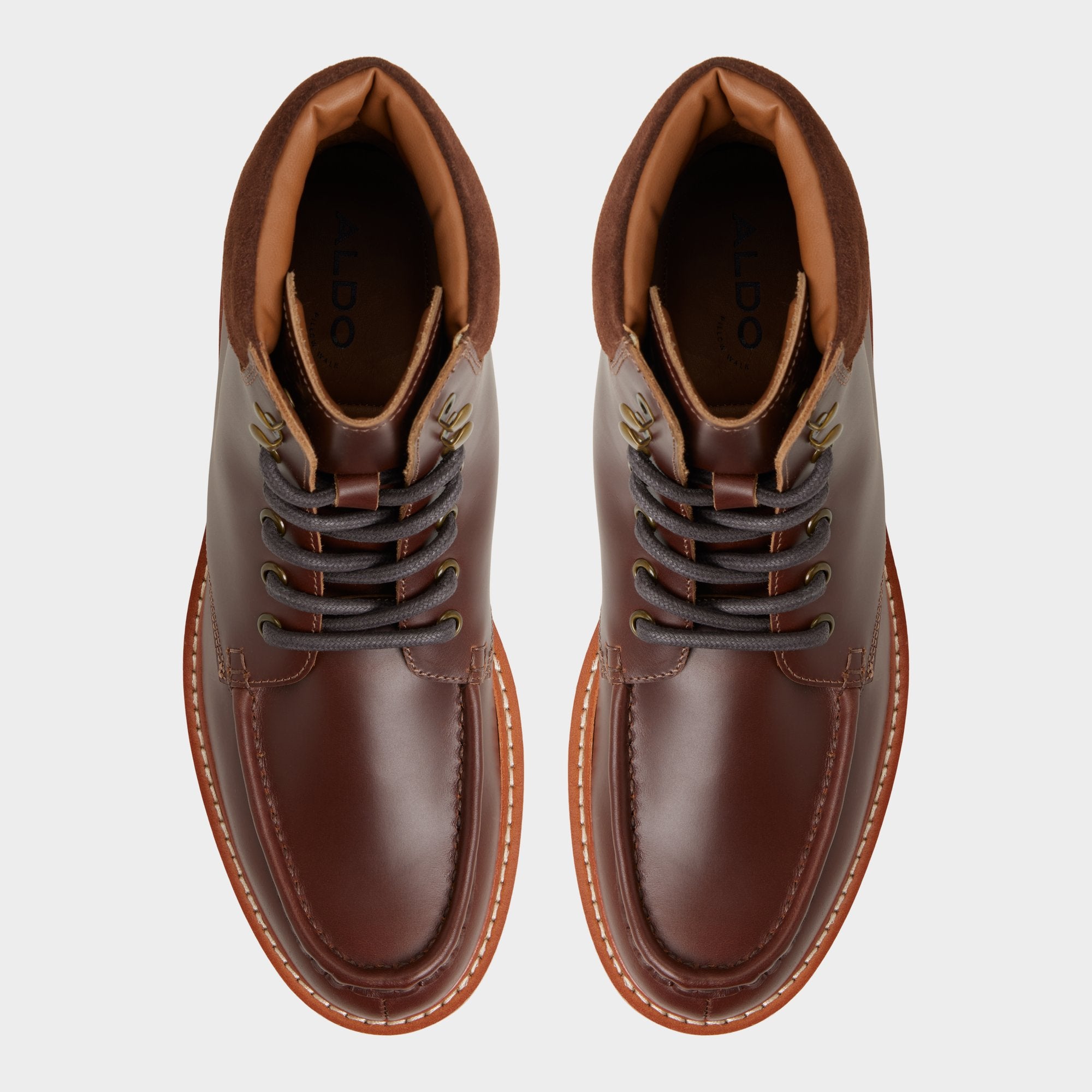 Aldo Grier in Medium Brown - Combat boot, Lug sole