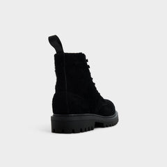 Aldo Doublezero in Black - Combat boot, Lug sole