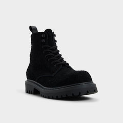 Aldo Doublezero in Black - Combat boot, Lug sole