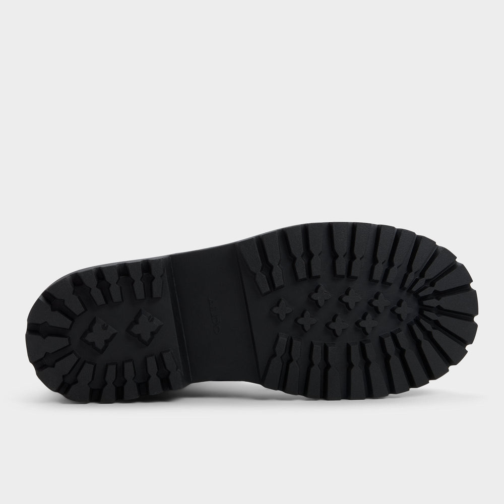 Aldo Doublezero in Black - Combat boot, Lug sole