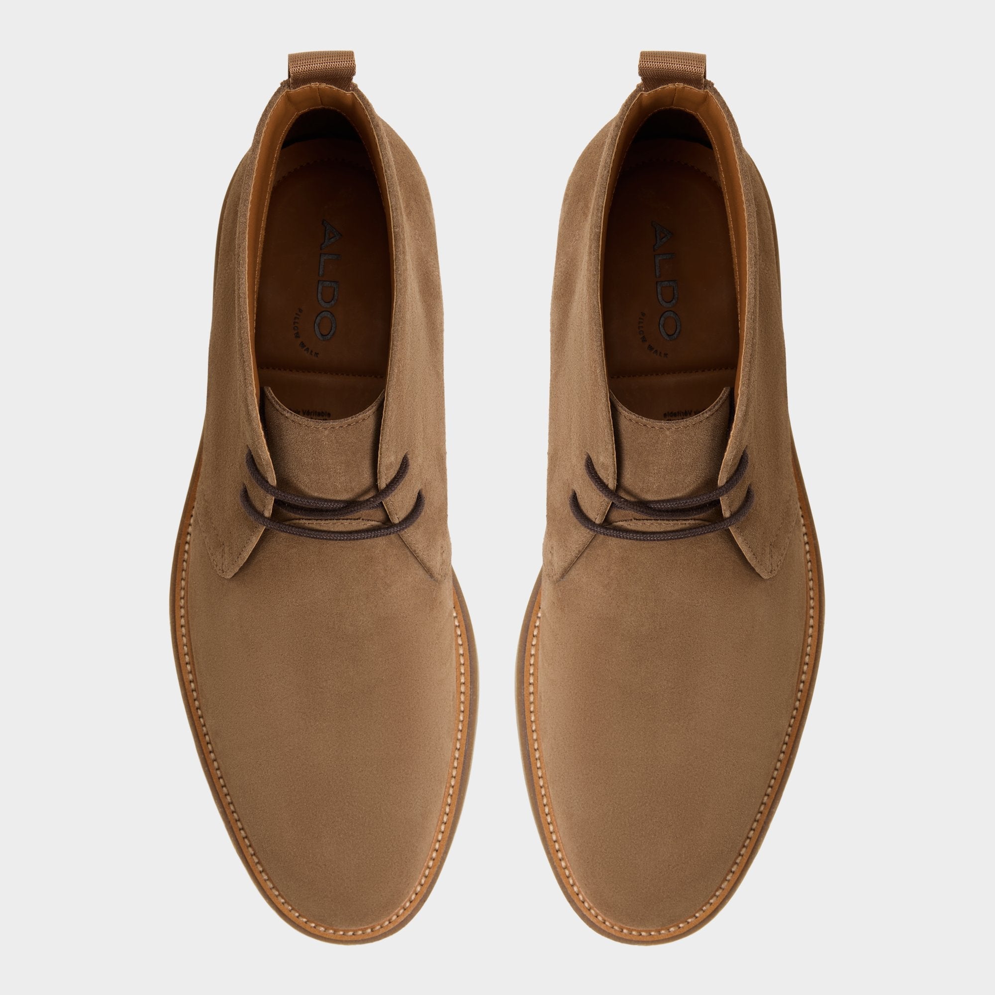 Aldo Jefrey Dark Brown Leather Suede Men's Chukka boots - Chukka boot
