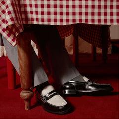 Aldo Kieran Black/White Men's Dress Shoes - Loafer
