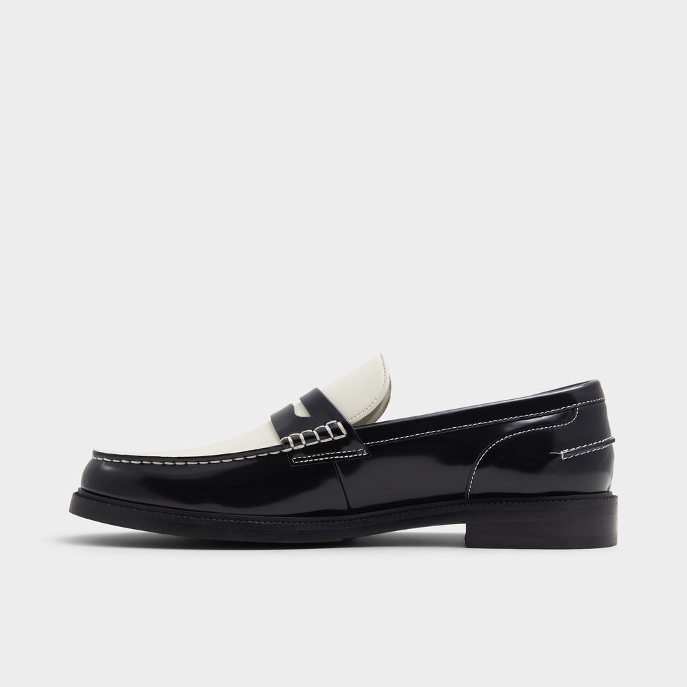 Aldo Kieran Black/White Men's Dress Shoes - Loafer