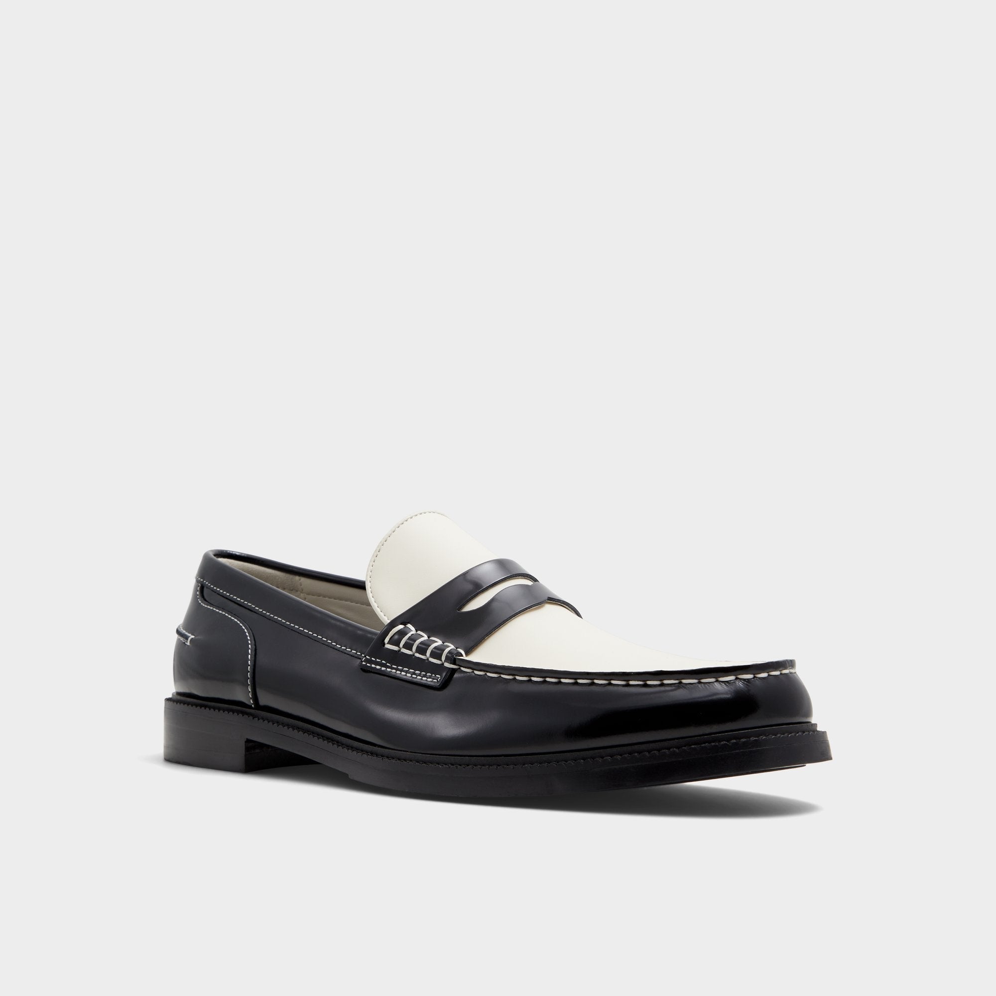 Aldo Kieran Black/White Men's Dress Shoes - Loafer