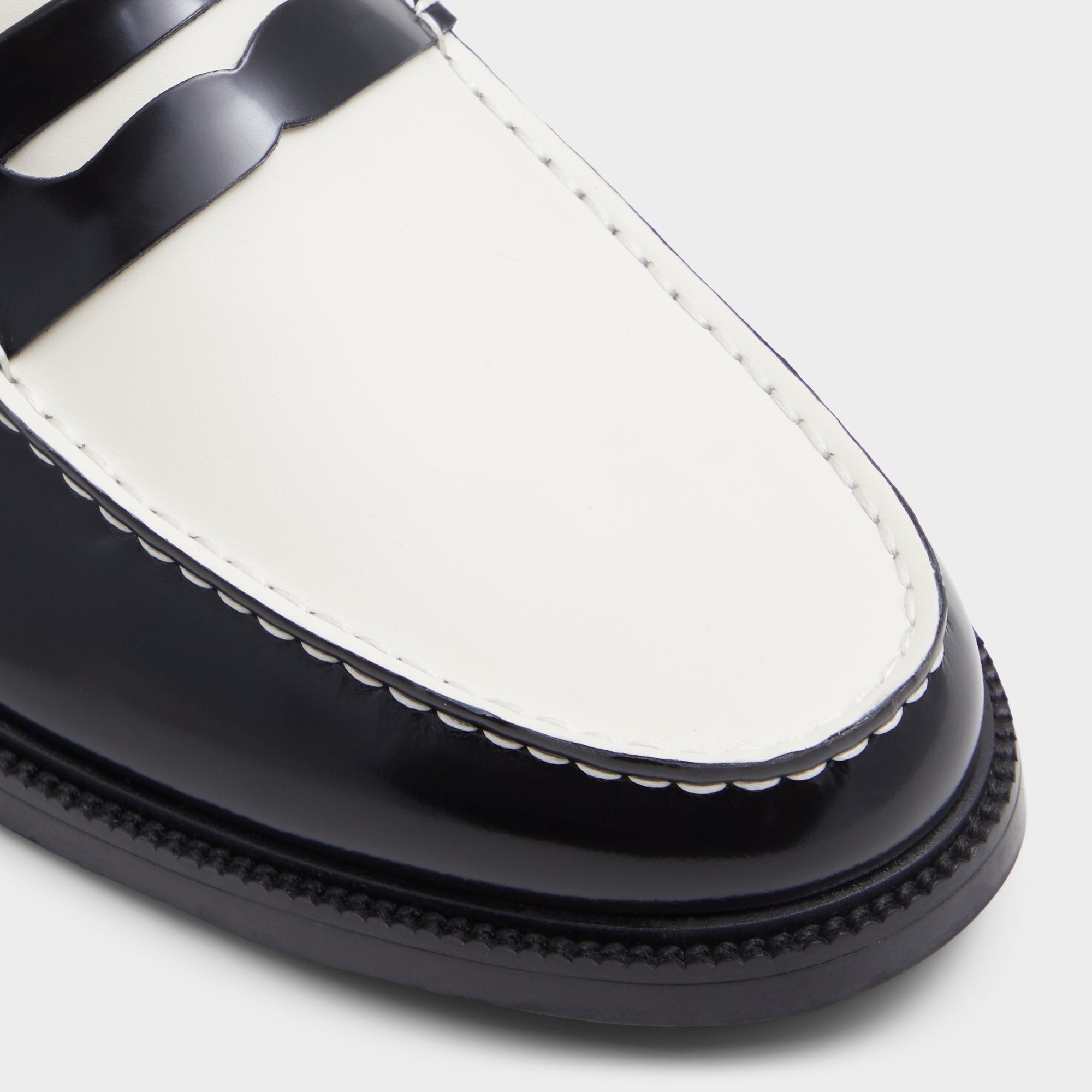 Aldo Kieran Black/White Men's Dress Shoes - Loafer