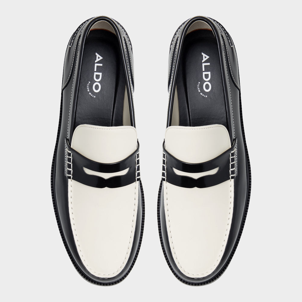 Aldo Kieran Black/White Men's Dress Shoes - Loafer