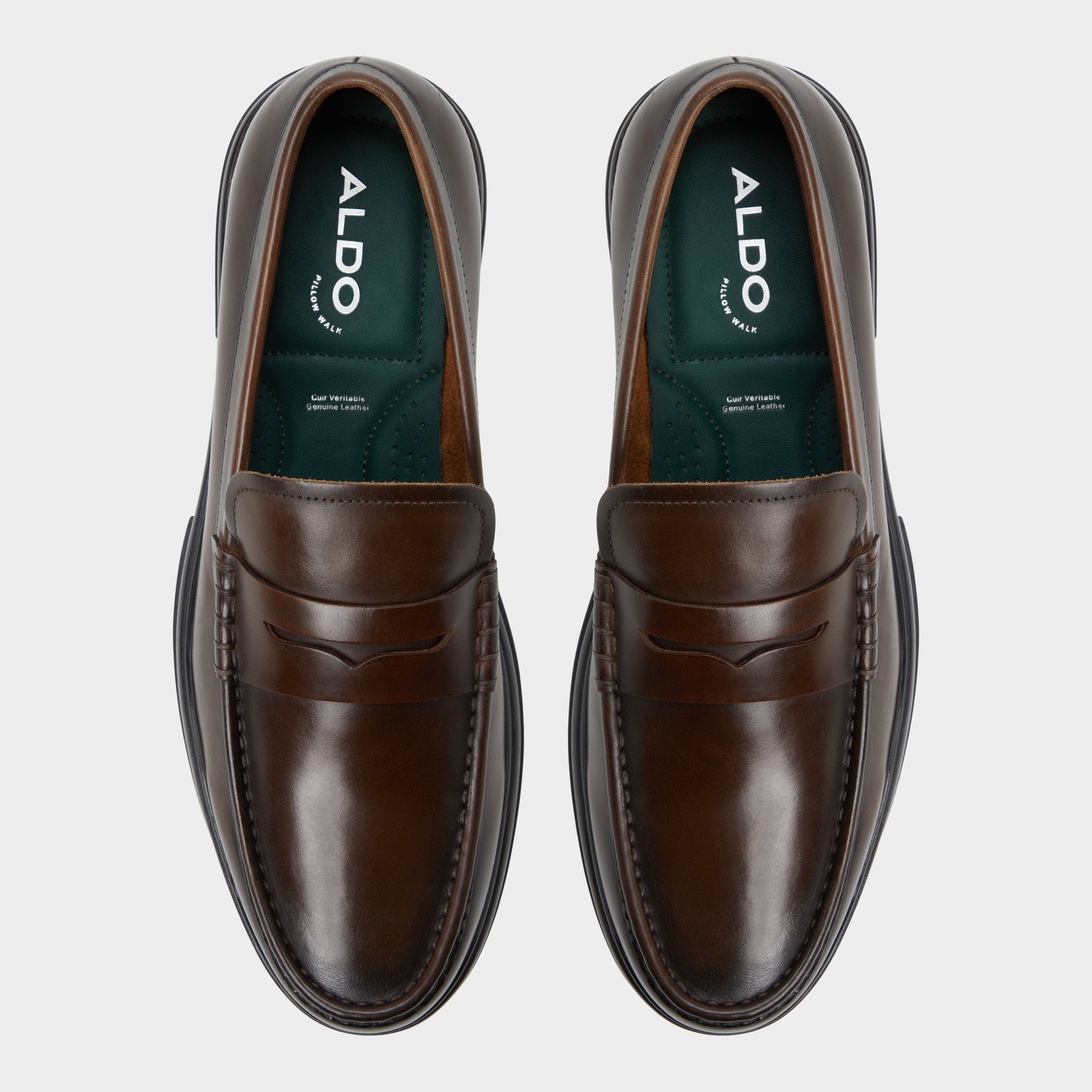 Aldo Tucker Other Brown Leather Smooth Men's Loafers & Slip-Ons - Loafer