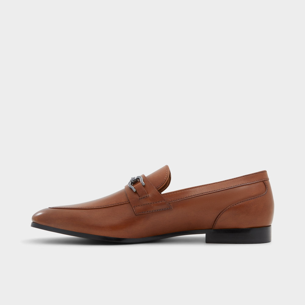 Aldo Marinho Cognac Leather Smooth Men's Dress Shoes - Loafer