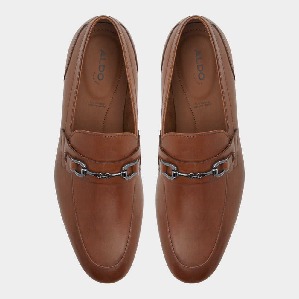 Aldo Marinho Cognac Leather Smooth Men's Dress Shoes - Loafer