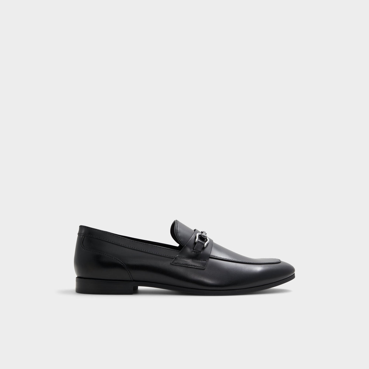 Aldo Marinho Open Black Leather Smooth Men's Dress Shoes - Loafer