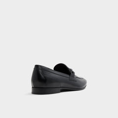 Aldo Marinho Open Black Leather Smooth Men's Dress Shoes - Loafer