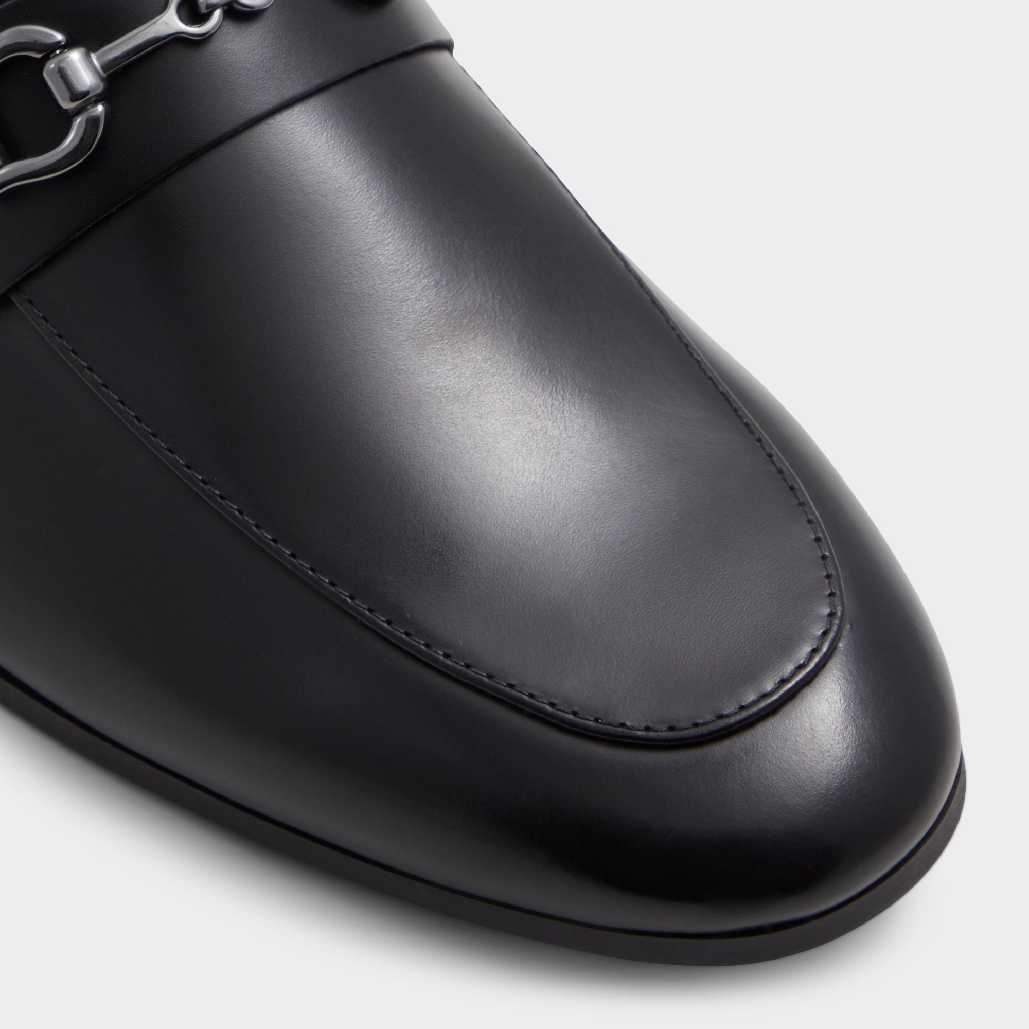 Aldo Marinho Open Black Leather Smooth Men's Dress Shoes - Loafer