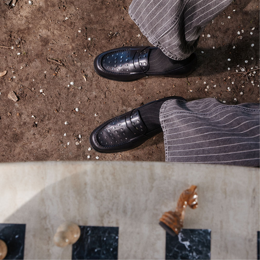 Aldo Keifer Black/Silver Multi Men's Dress Shoes - Loafer