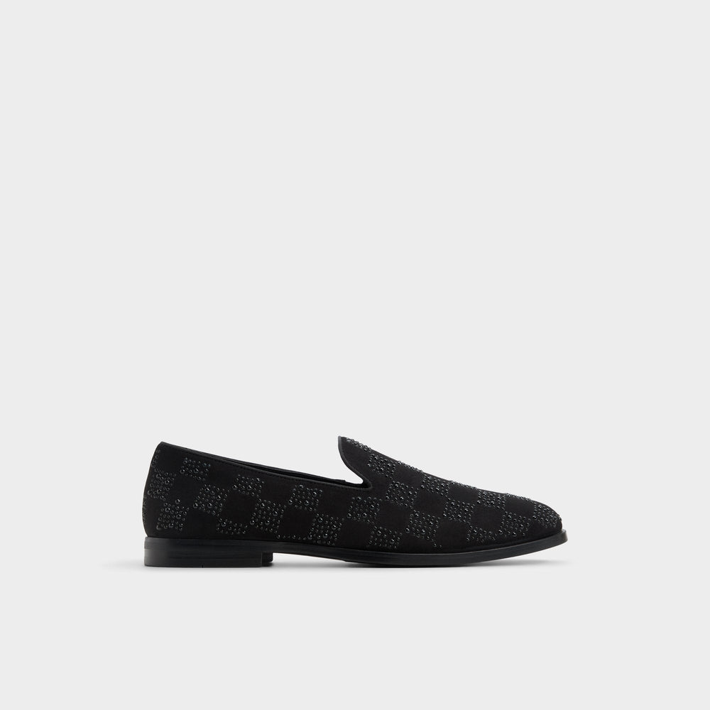 Aldo Casino Other Black Synthetic Textured Men's Dress Shoes - Loafer