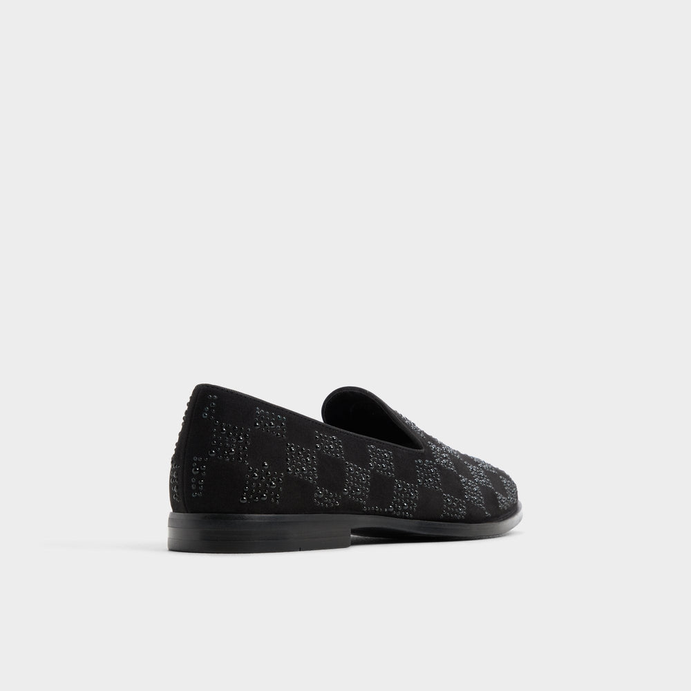 Aldo Casino Other Black Synthetic Textured Men's Dress Shoes - Loafer