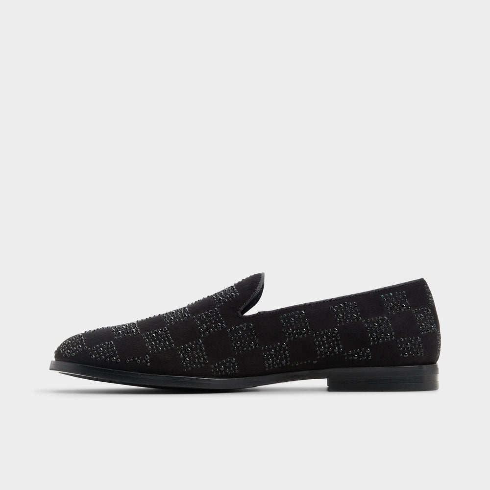 Aldo Casino Other Black Synthetic Textured Men's Dress Shoes - Loafer