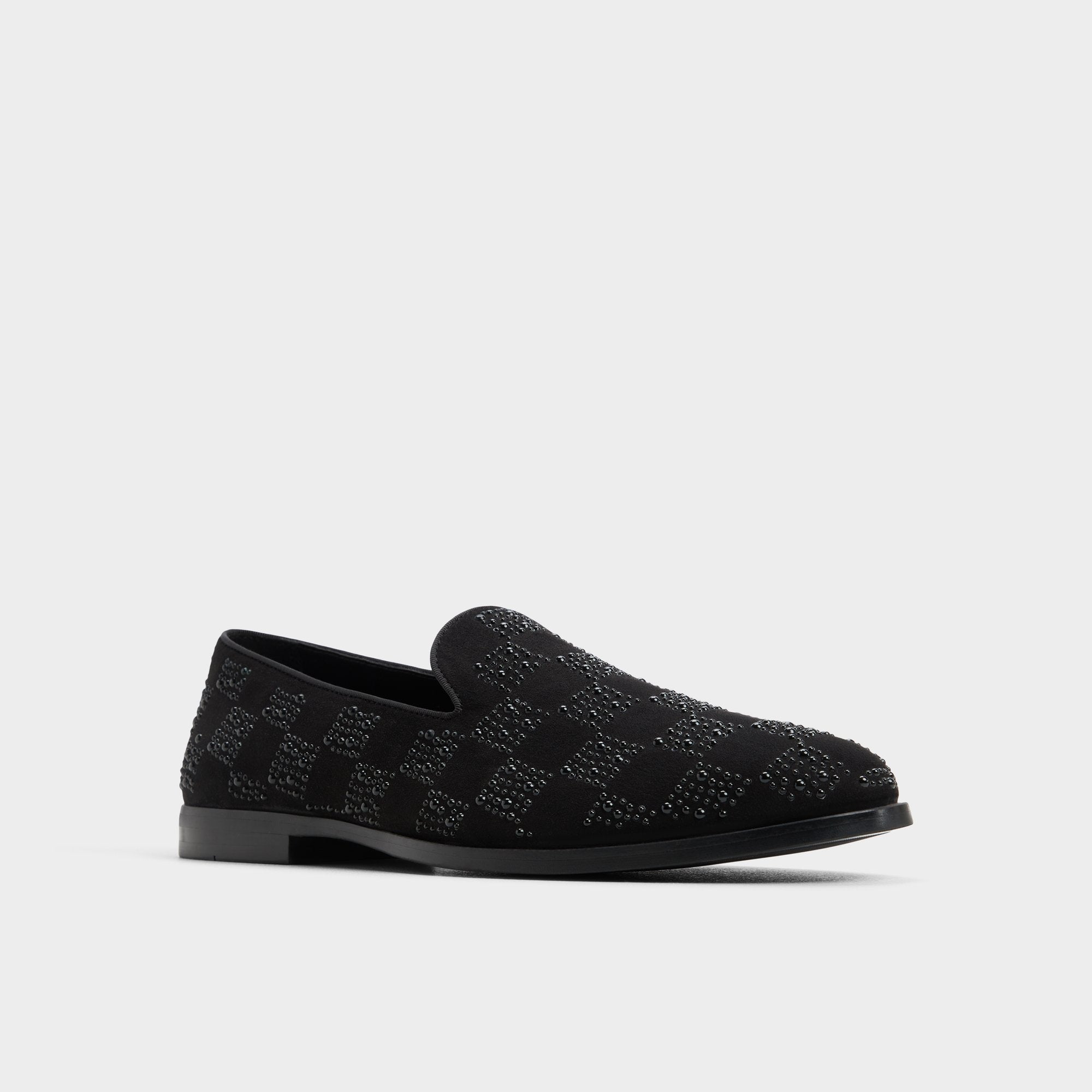 Aldo Casino Other Black Synthetic Textured Men's Dress Shoes - Loafer