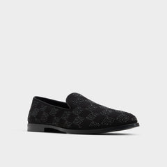 Aldo Casino Other Black Synthetic Textured Men's Dress Shoes - Loafer
