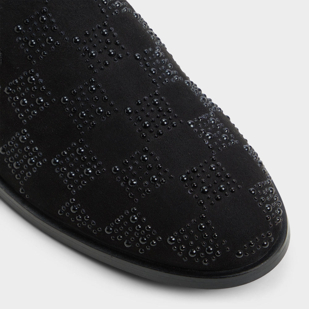 Aldo Casino Other Black Synthetic Textured Men's Dress Shoes - Loafer