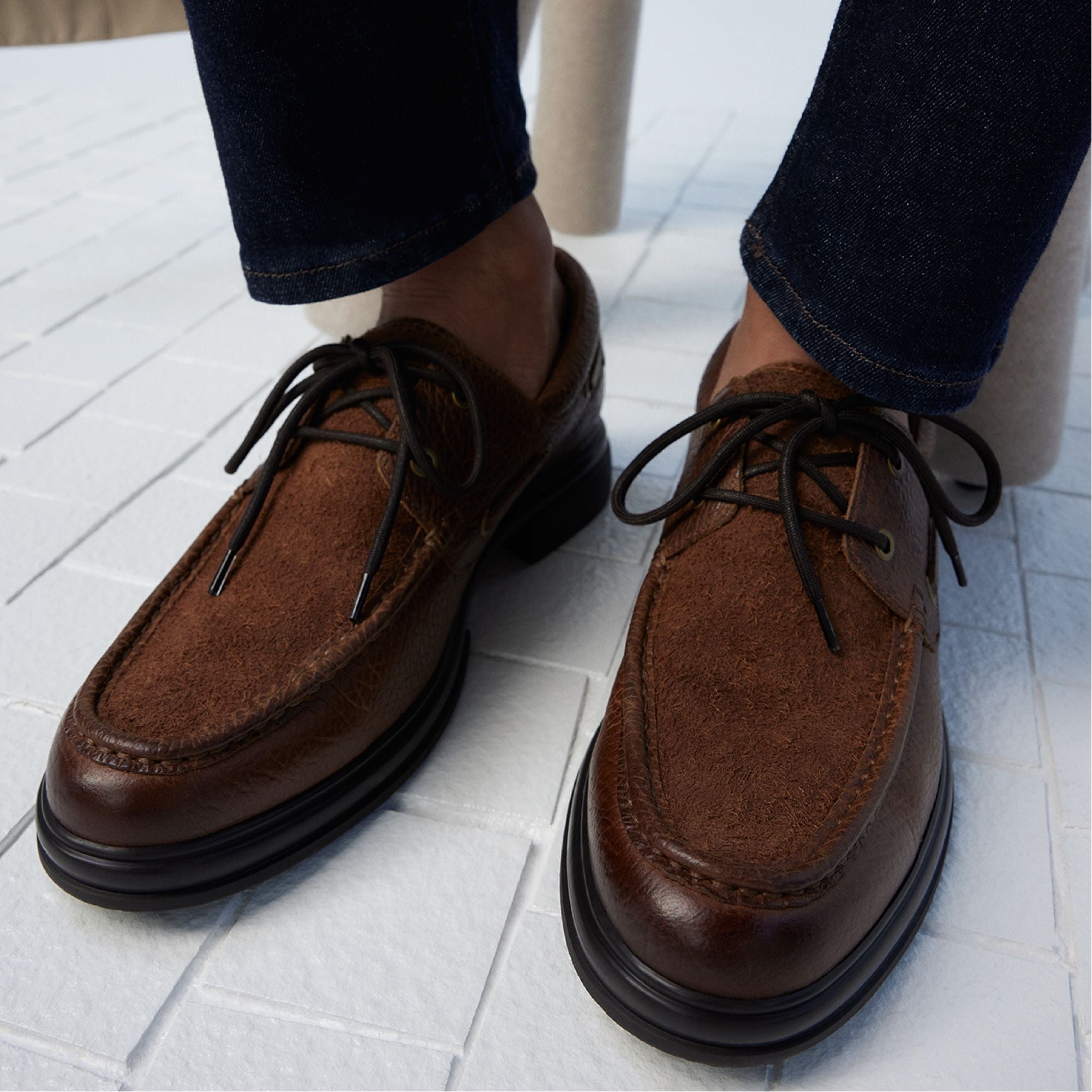 Aldo Seaexplorer Cognac Men's Dress Shoes - Boat shoe
