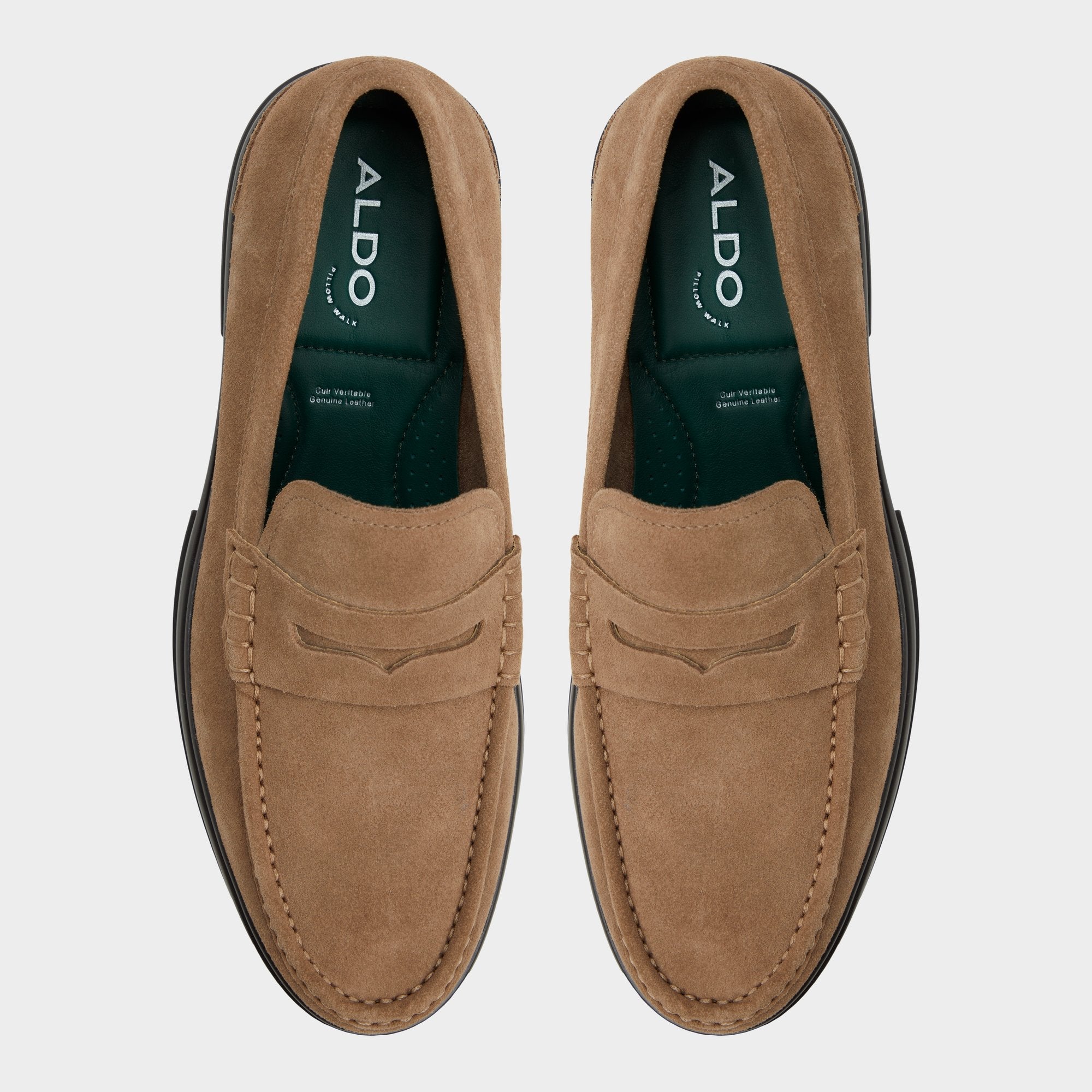 Aldo Tucker Other Brown Leather Suede Men's Dress Shoes - Loafer