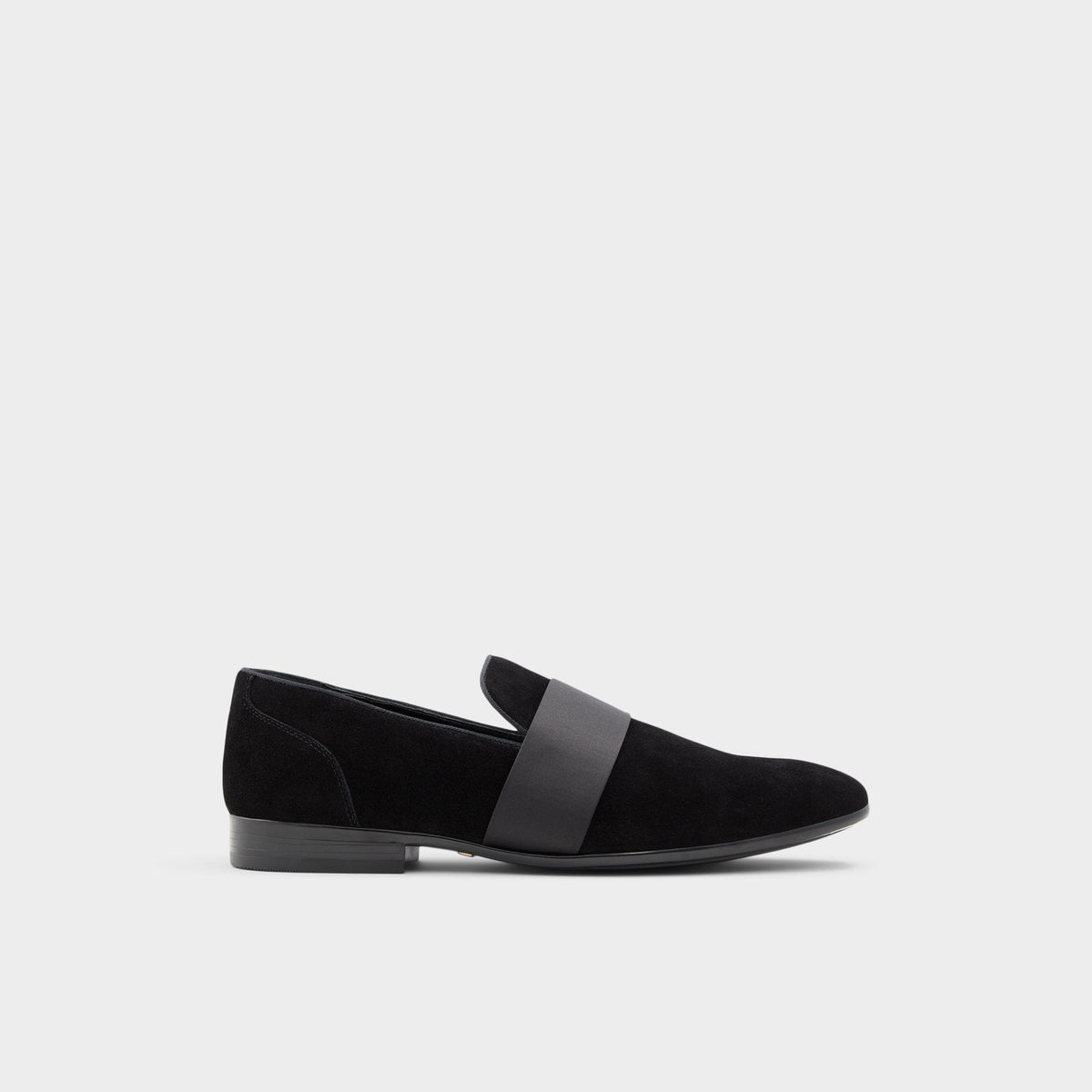 Aldo Asaria Open Black Leather Suede Men's Loafers & Slip-Ons - Loafer