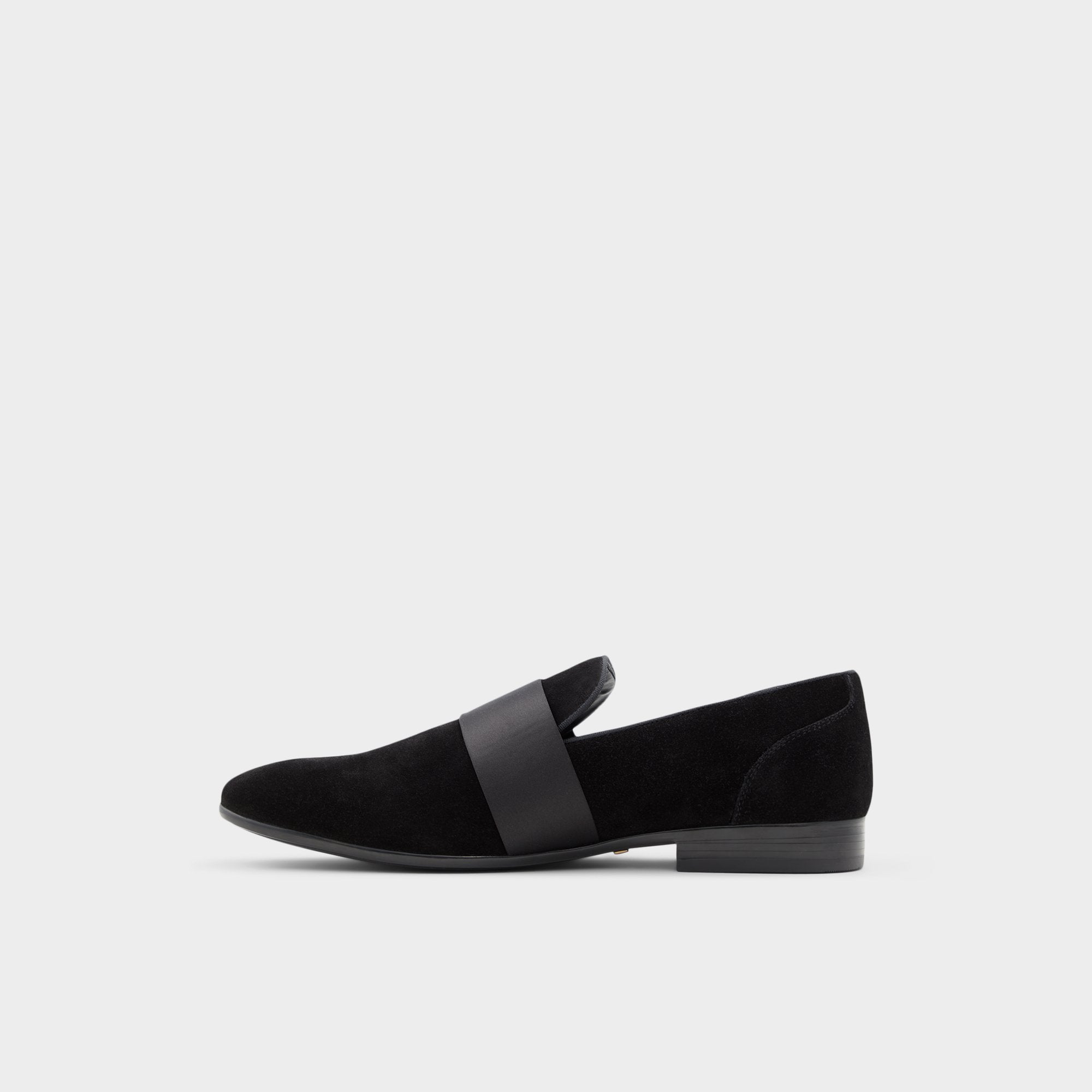 Aldo Asaria Open Black Leather Suede Men's Loafers & Slip-Ons - Loafer