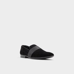 Aldo Asaria Open Black Leather Suede Men's Loafers & Slip-Ons - Loafer