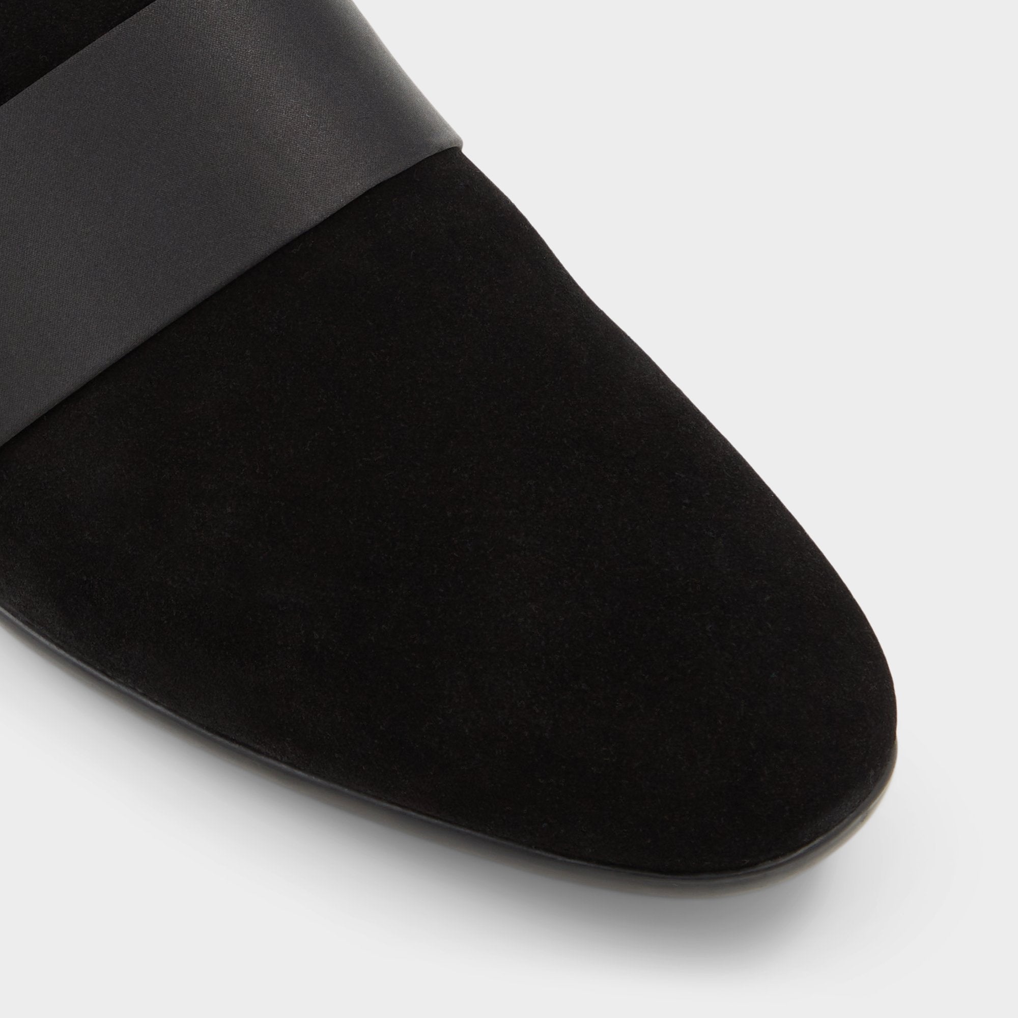 Aldo Asaria Open Black Leather Suede Men's Loafers & Slip-Ons - Loafer