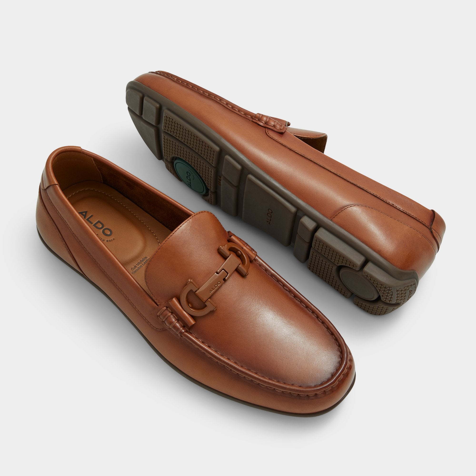 Aldo Orlovoflexx Light Brown Men's Loafers & Slip-Ons - Driving shoe