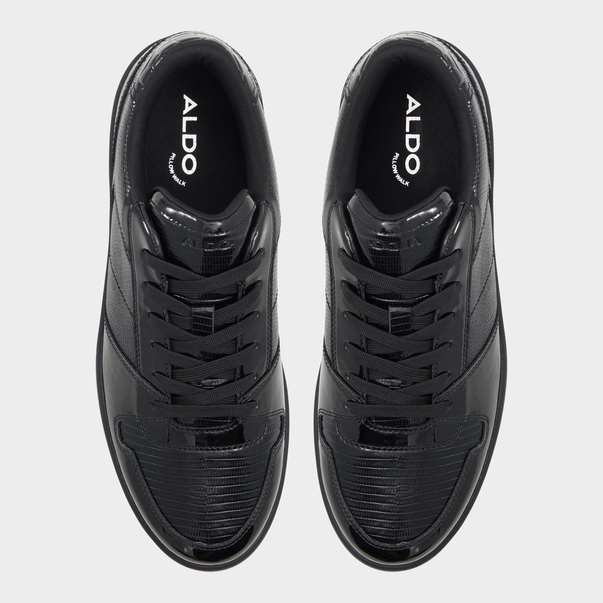 Aldo Zethan Black Synthetic Patent Men's Low top - Low top sneaker, Cup sole