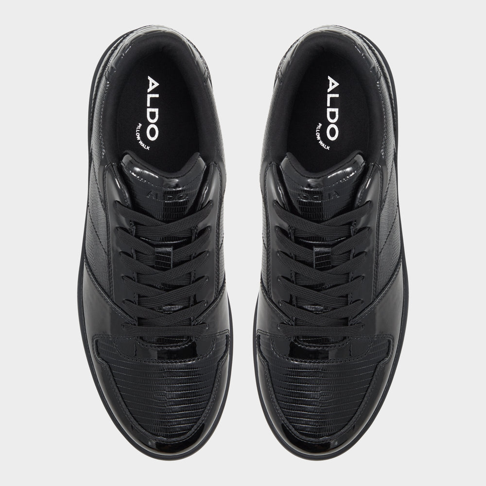 Aldo Zethan Black Synthetic Patent Men's Low top - Low top sneaker, Cup sole