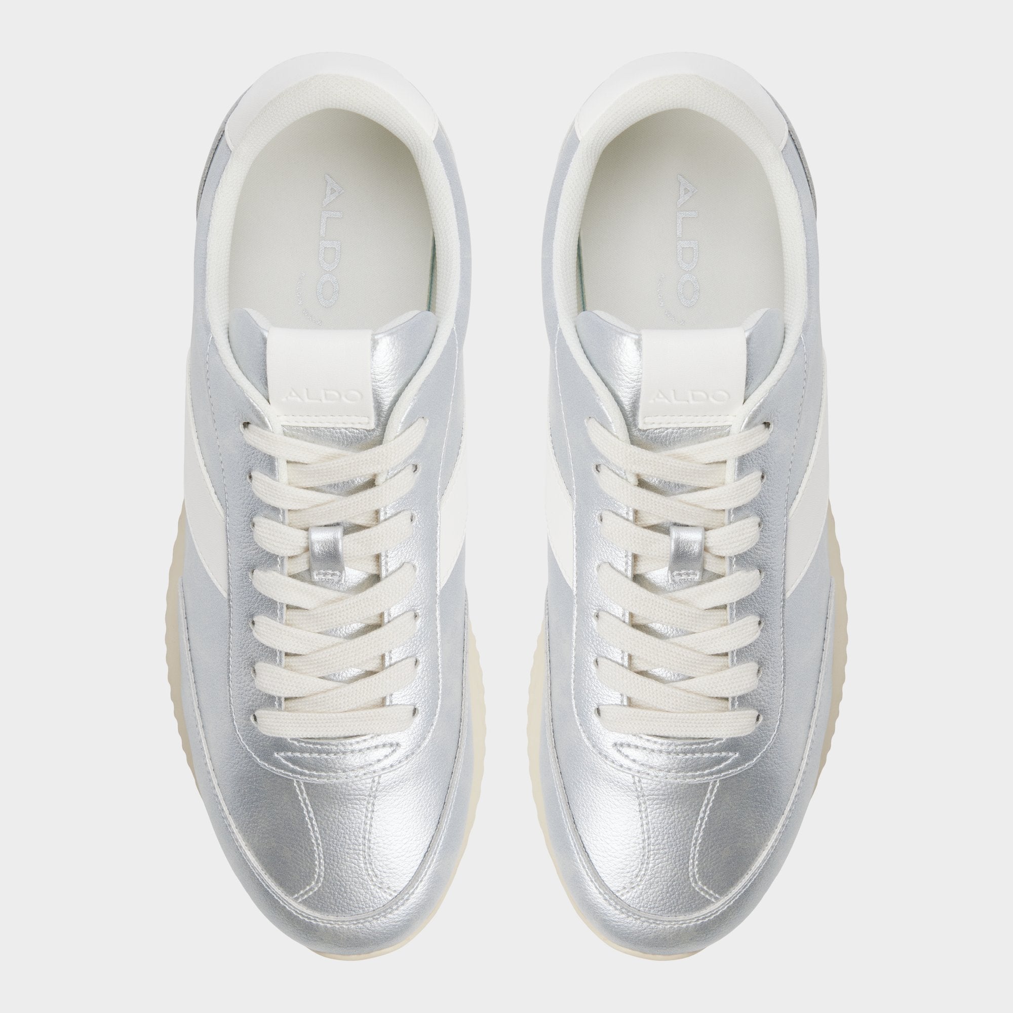 Aldo Nathaniel in Silver - Low top sneaker, Cup sole