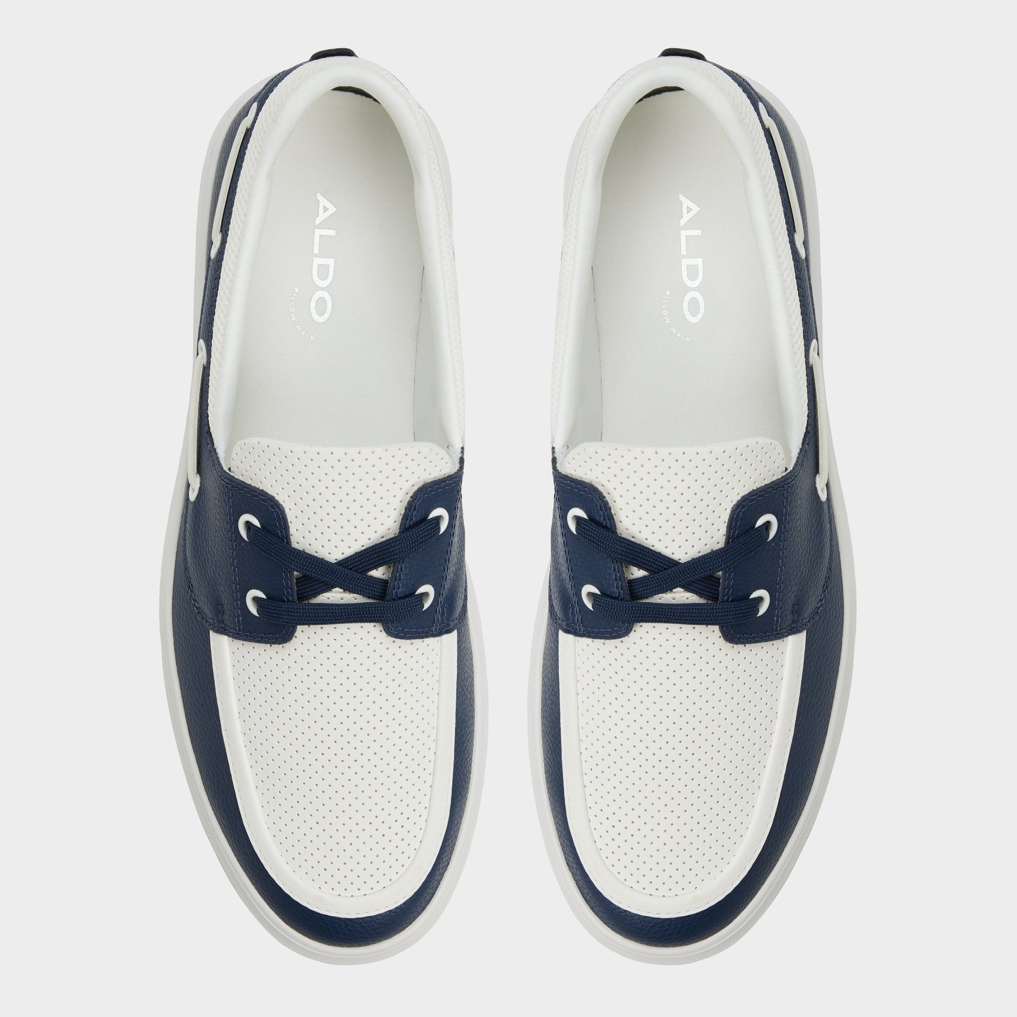 Aldo Wildwave White/Navy Men's Casual Shoes - Boat shoe