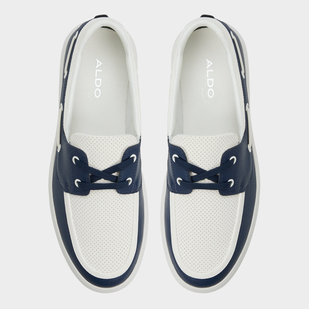 Aldo Wildwave White/Navy Men's Casual Shoes - Boat shoe