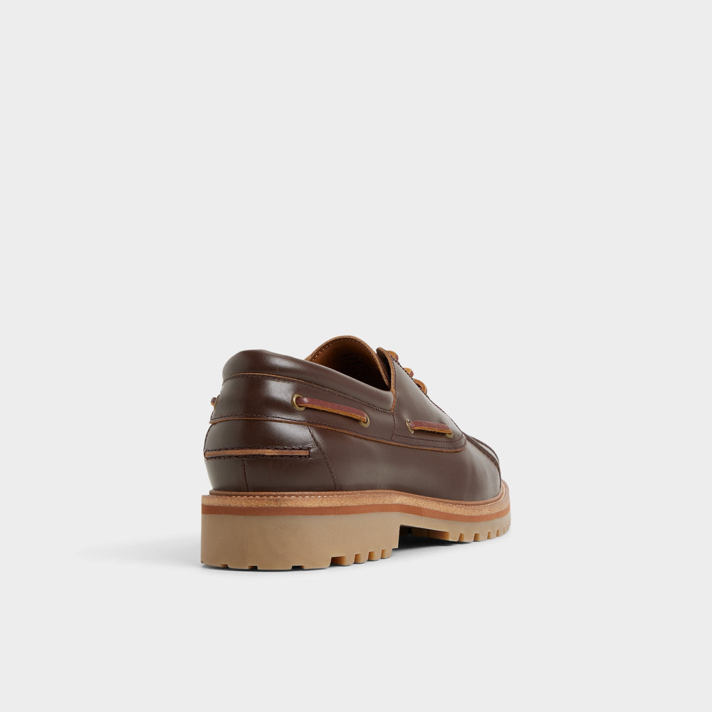 Aldo Finn in Medium Brown - Boat shoe, Lug sole