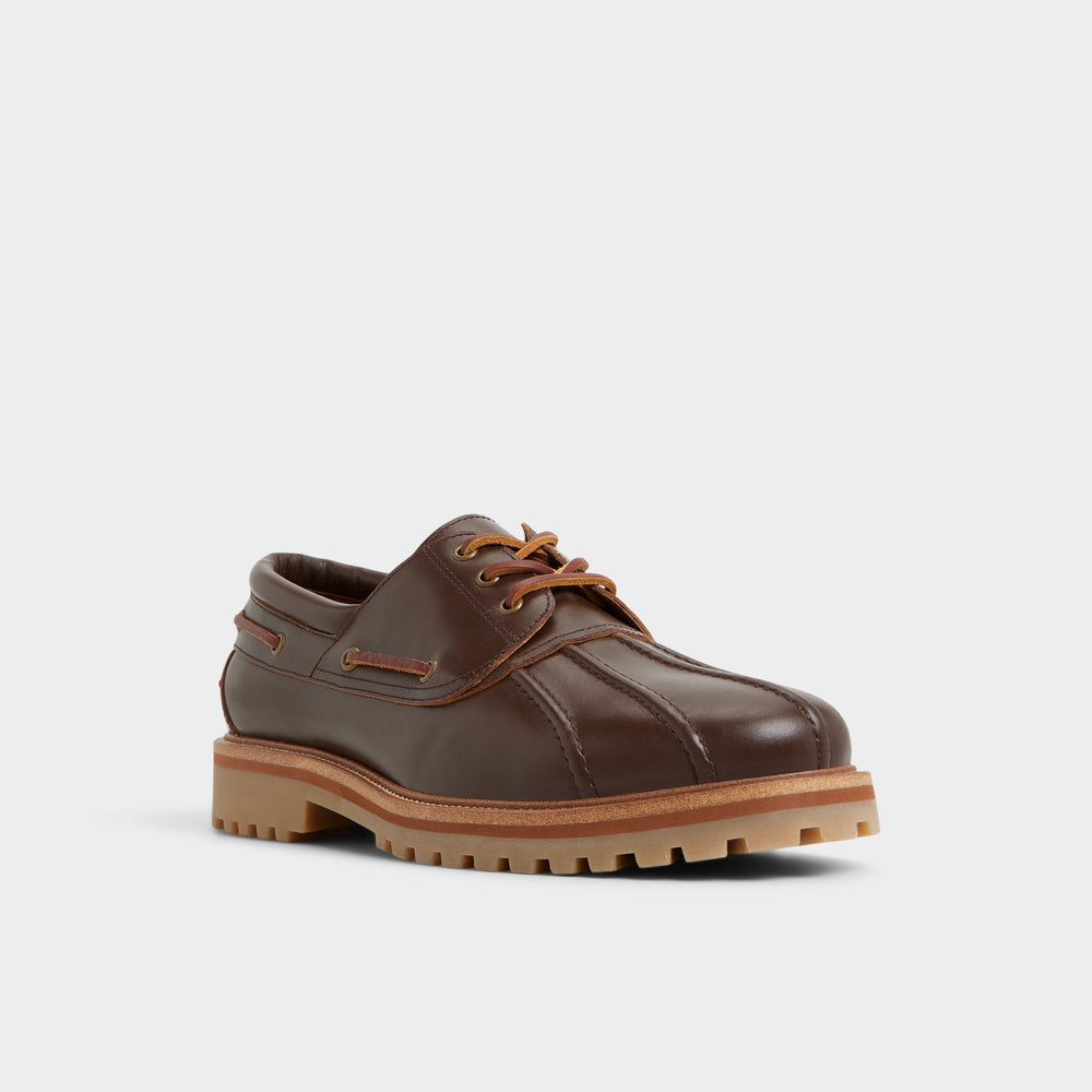 Aldo Finn in Medium Brown - Boat shoe, Lug sole