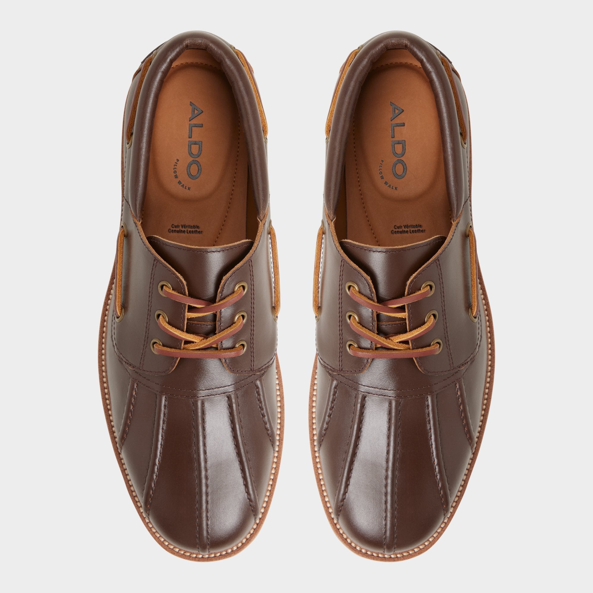 Aldo Finn in Medium Brown - Boat shoe, Lug sole