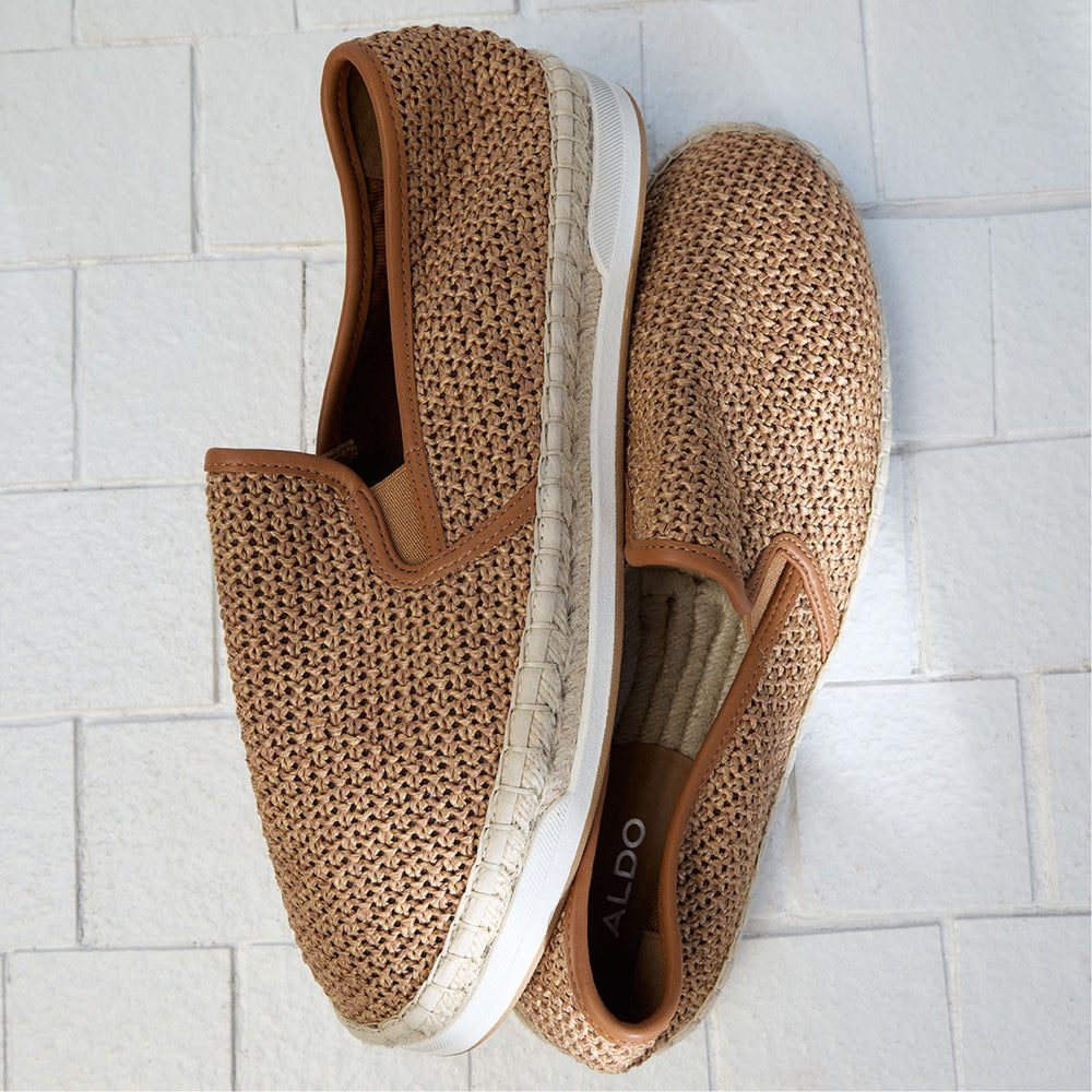 Aldo Johnney Cognac Textile Raffia Men's Espadrilles - Espadrille